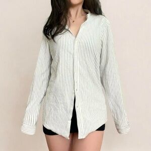 ZARA® MEN'S SLIM FIT STRIPED BUTTON-DOWN KNIT SHIRT.